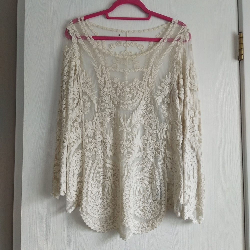 Cream Detailed Blouse